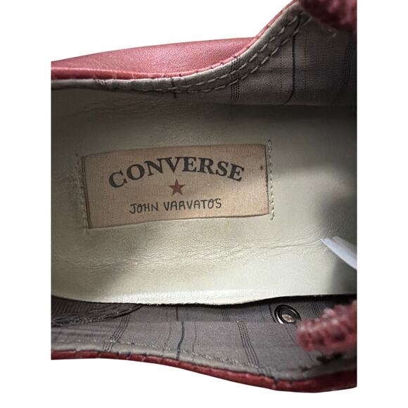 Converse John Varvatos Leather Sneakers Distressed Unisex Size M10.5 W12.5 main image 4